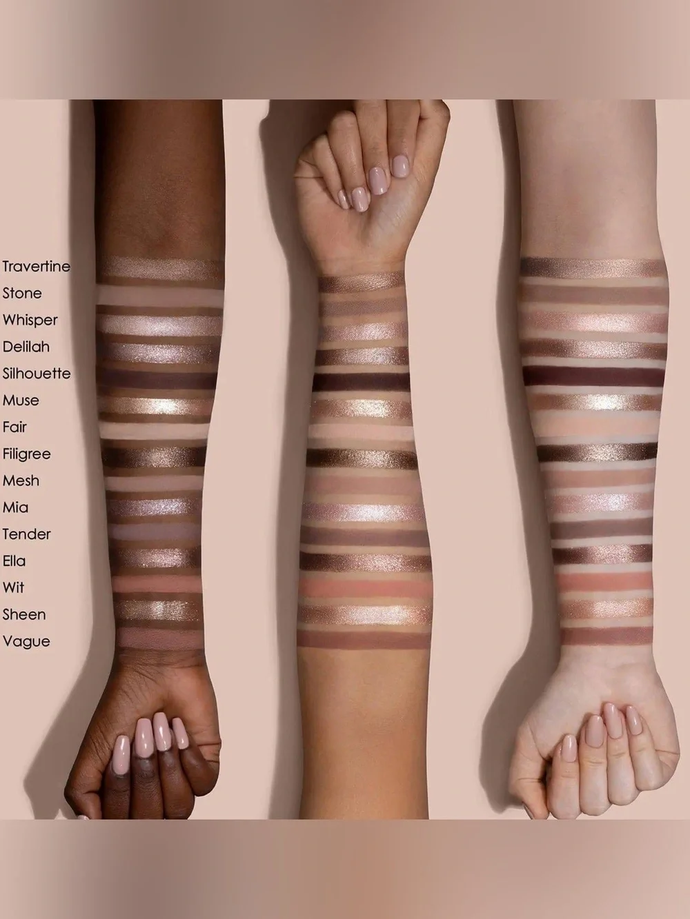 Natasha Denona I NEED A NUDE Eyeshadow Palette cool toned 15 shades ethereal